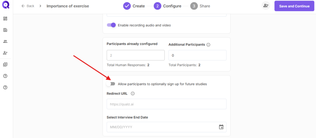 Interview configuration