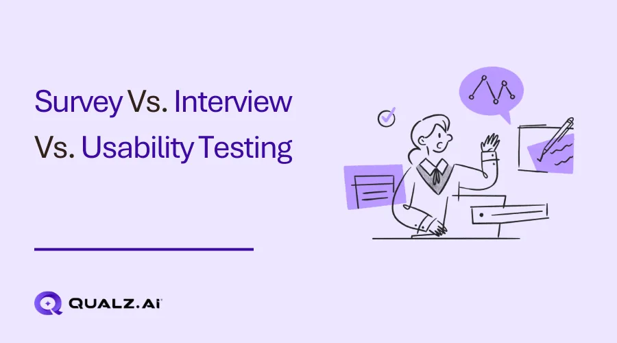 Surveys vs Interviews vs Usability Testing for Startups: What, When, and Why?