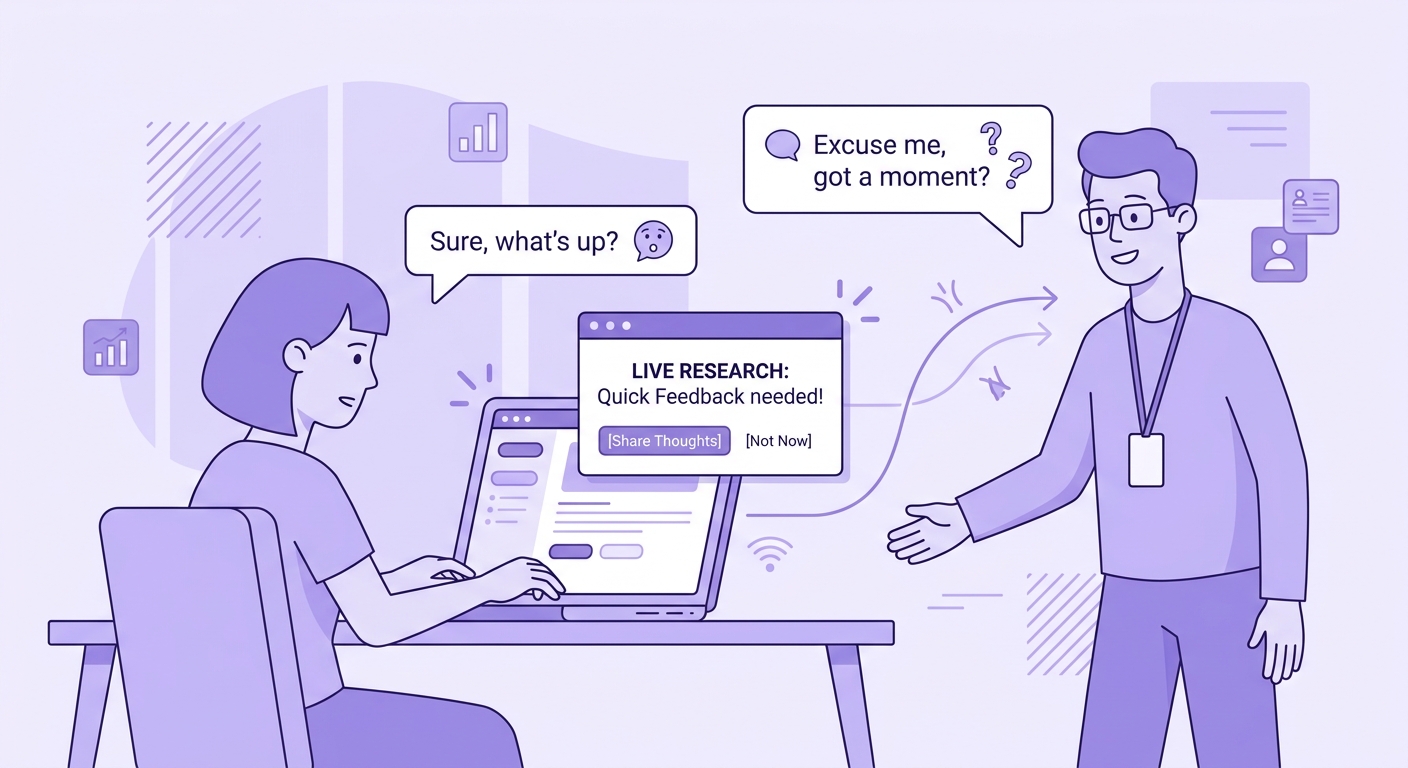 Intercept Studies for SaaS: Capturing User Intent in the Moment