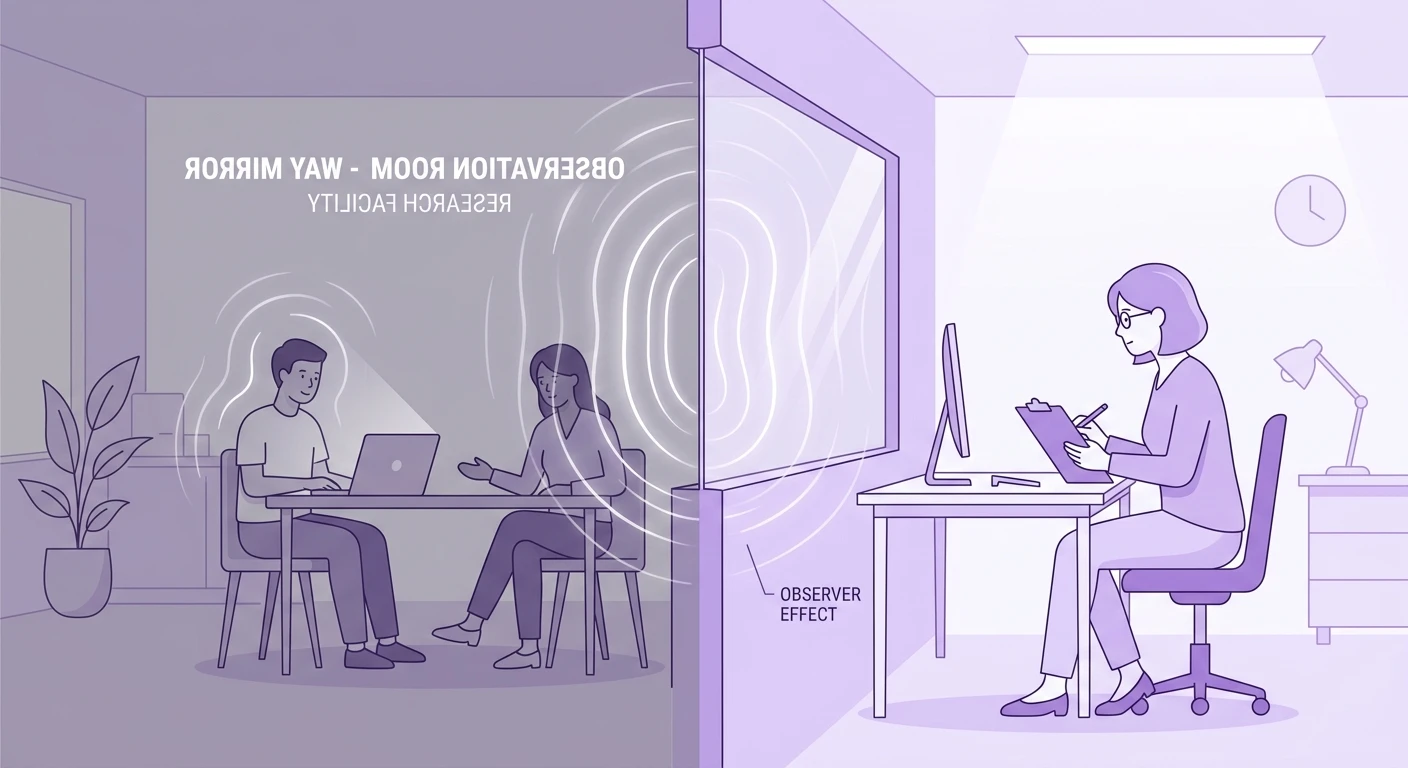 The Observer Effect in UX Research: How Being Watched Changes What Users Do