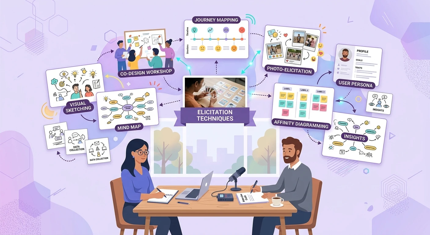 Visual Elicitation Beyond Photos: Using Diagrams, Maps, and Artifacts to Unlock Richer Interview Data